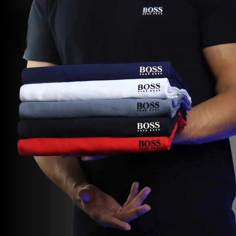 Kit Com 5 Camisetas Hugo Boss