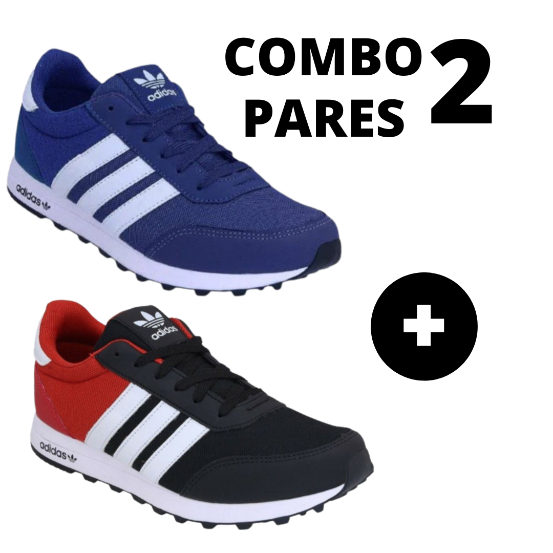 Adidas neo 2025 azul e vermelho