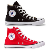 Combo 2 pares All Star Cano Alto PRETO+VERMELHO